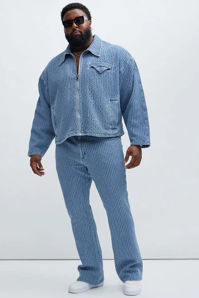 Warsaw Stacked Slim Flare Jeans - Light Blue