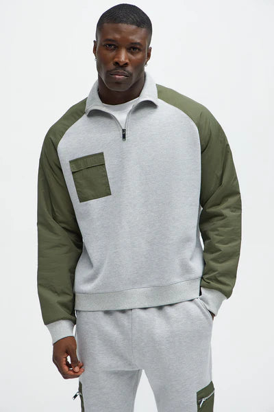 Going Quarter Zip Sweatshirt - Grey
