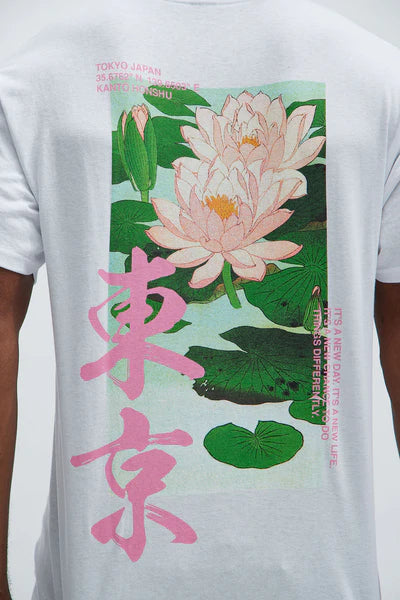 New Beginnings Lotus Short Sleeve Tee - White
