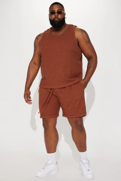 Dean Textured Short - Chocolate