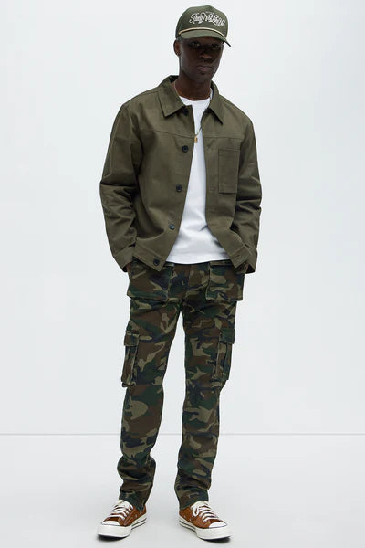 Hunter Slim Cargo Pants - Camouflage