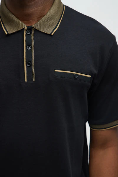 Classy Short Sleeve Polo - Black