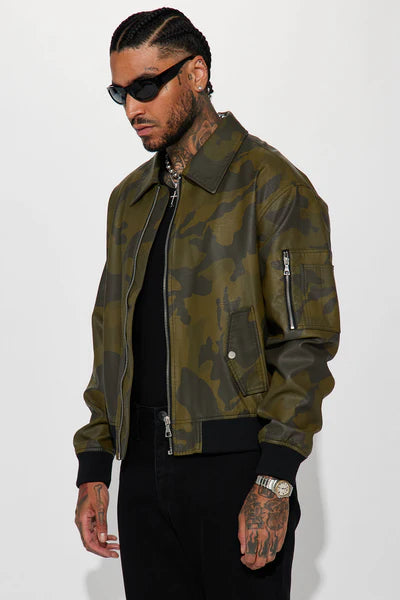 Every Step Of The Way Camo Bomber Jacket - Camouflage