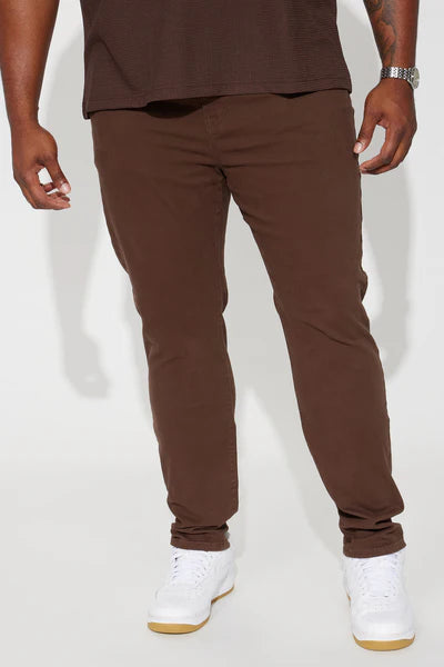 Mac Chino Skinny 5 Pocket Pants - DarkBrown