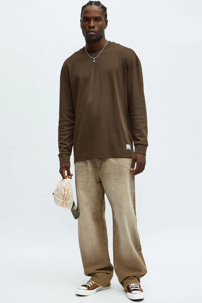 Relaxed Straight World Is Mine Jean - Brown