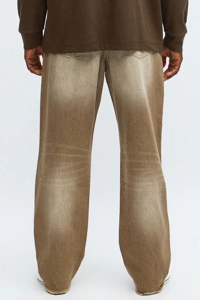 Relaxed Straight World Is Mine Jean - Brown