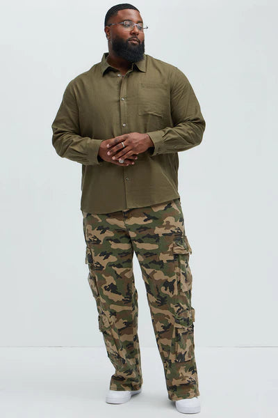 Shane Baggy Cargo Jeans - Camouflage
