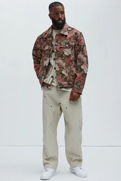 Tapestry Trucker Jacket - Black/Combo