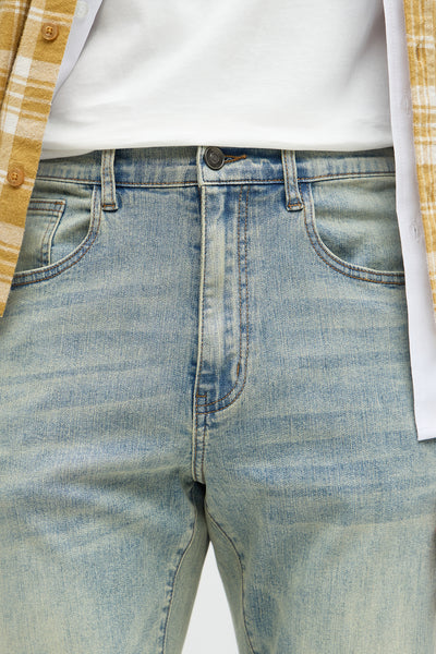 Stacked Skinny Flare Not Too Much Distressed Jean - Medium Wash