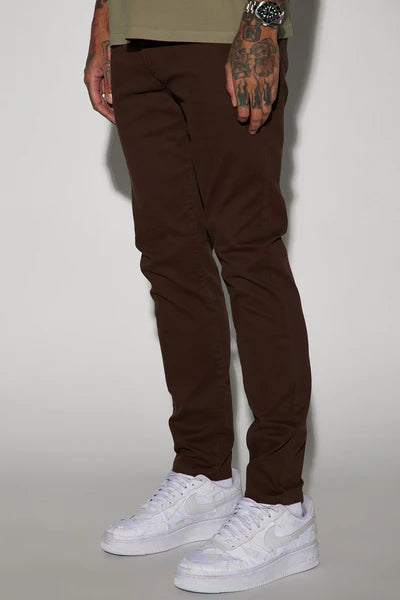 Mac Chino Skinny 5 Pocket Pants - DarkBrown