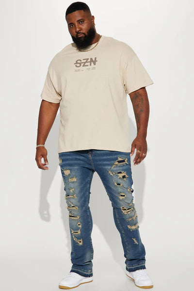 SZN Label Short Sleeve Tee - Khaki
